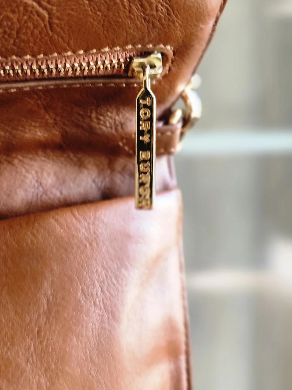 Tory Burch Tan Leather Shoulder Bag